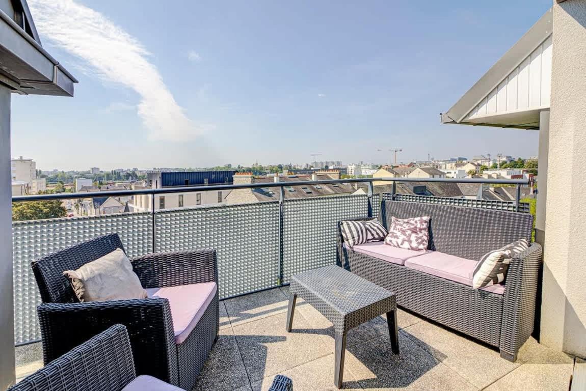 Le Maginot, T4 De Standing, Terrasse Et Parking Apartment Rennes Bagian luar foto
